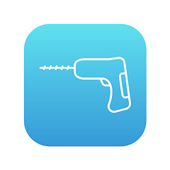 Image showing Hammer drill line icon.