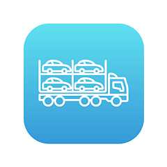 Image showing Car carrier line icon.