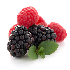 Image showing Raspberry with blackberry 