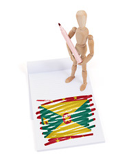 Image showing Wooden mannequin made a drawing - Grenada