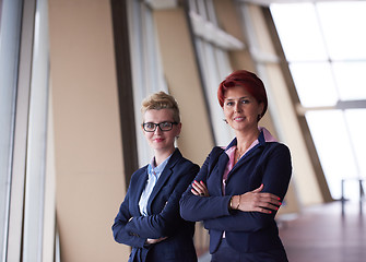 Image showing business woman goup at modern bright office