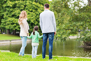 Image showing family walking in summer park