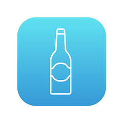 Image showing Glass bottle line icon.