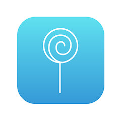 Image showing Spiral lollipop line icon.