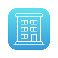 Image showing Residential buildings line icon.