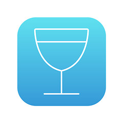 Image showing Glass of wine line icon.