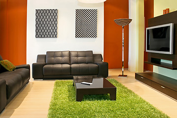 Image showing Sofa and TV
