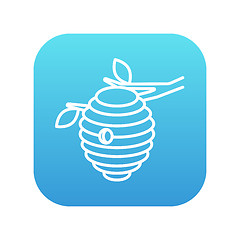 Image showing Bee hive line icon.