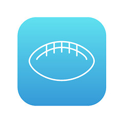 Image showing Rugby football ball line icon.