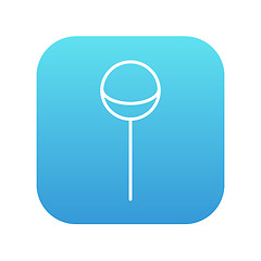 Image showing Round lollipop line icon.