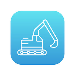 Image showing Excavator line icon.