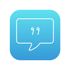 Image showing Speech bubble line icon.