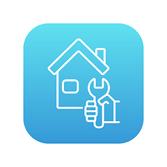 Image showing House repair line icon.