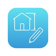 Image showing House design line icon.