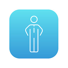 Image showing Businessman standing line icon.