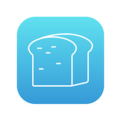 Image showing Half of bread line icon.