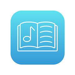 Image showing Music book line icon.