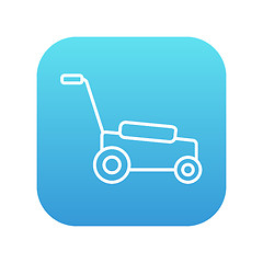 Image showing Lawnmover line icon.