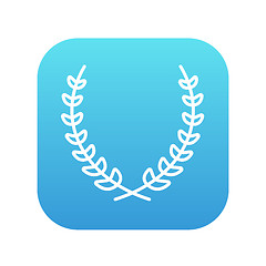 Image showing Laurel wreath line icon.