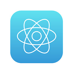 Image showing Atom line icon.