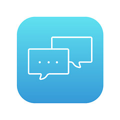 Image showing Speech bubble line icon.