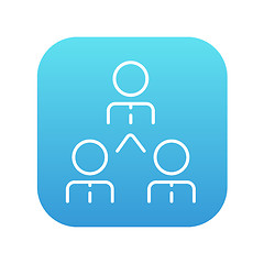 Image showing Business team line icon.