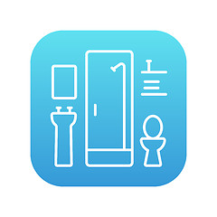 Image showing Bathroom line icon.