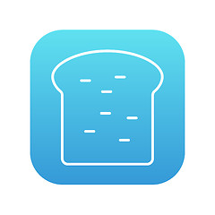 Image showing Single slice of bread line icon.