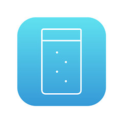 Image showing Glass of water line icon.