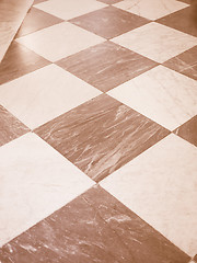 Image showing Retro looking Checkered floor
