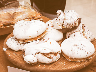 Image showing Retro looking Meringue dessert