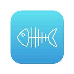 Image showing Fish skeleton line icon.