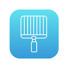 Image showing Empty barbecue grill grate line icon.