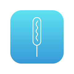 Image showing Corn dog line icon.