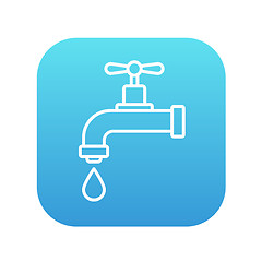 Image showing Dripping tap with drop line icon.