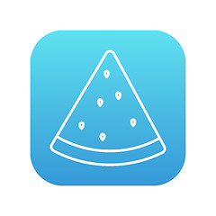 Image showing Watermelon line icon.