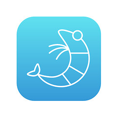 Image showing Shrimp line icon.