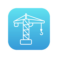 Image showing Construction crane line icon.