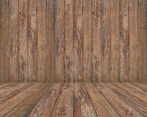 Image showing old weathered wooden boards background