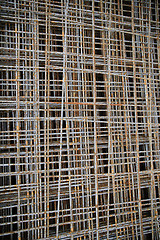 Image showing close up of rusty carcass grid