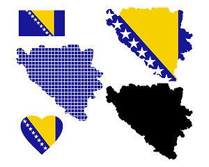 Image showing Map Bosnia and Herzegovina