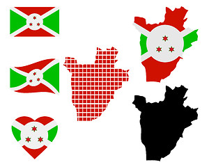 Image showing map of Burundi