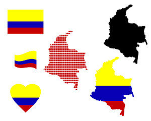 Image showing map of Colombia