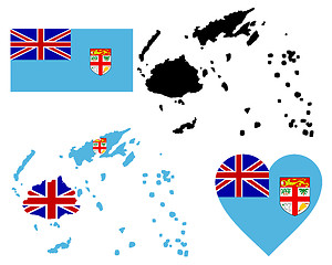 Image showing map of Fiji