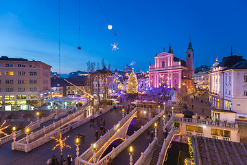 Image showing Ljubljana in  Christmas time, Slovenia.