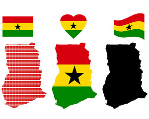 Image showing map of Ghana