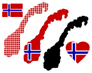 Image showing map of Norway