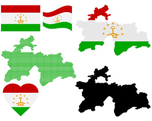 Image showing map of Tajikistan