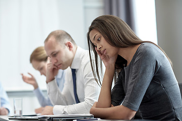 Image showing business people having problem in office