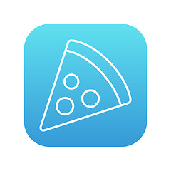 Image showing Pizza slice line icon.